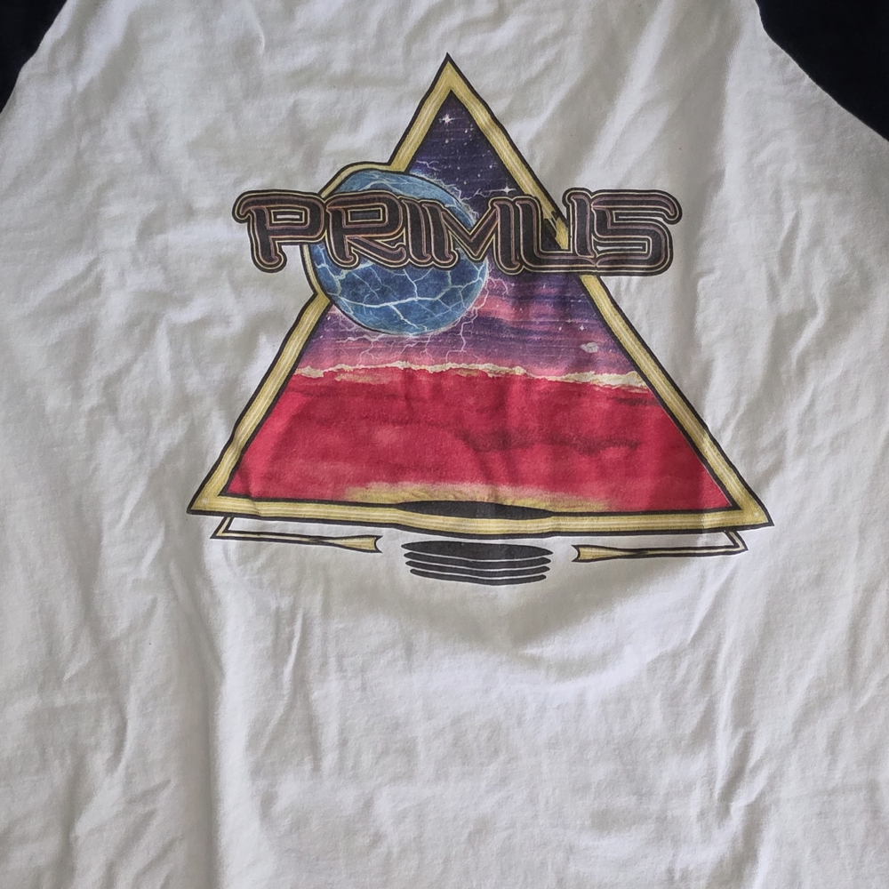 Womens Raglan PRIMUS Shirt - White and Navy - Picture 3 of 4